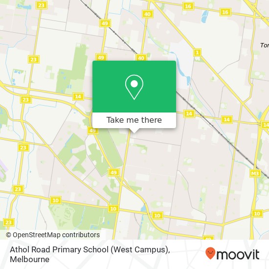 Athol Road Primary School (West Campus) map