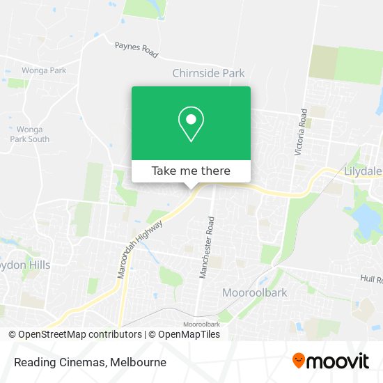 Reading Cinemas map