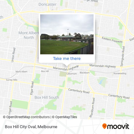 Box Hill City Oval map