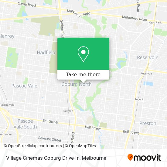 Village Cinemas Coburg Drive-In map