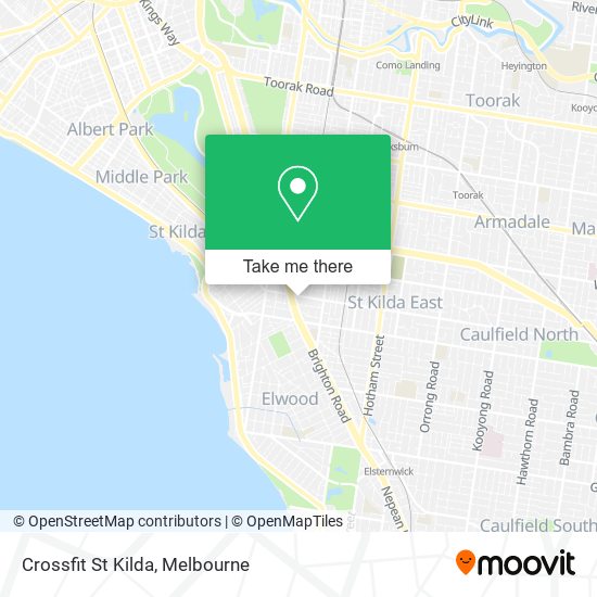 Mapa Crossfit St Kilda