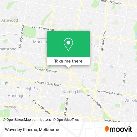 Mapa Waverley Cinema
