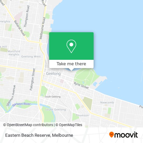 Eastern Beach Reserve map