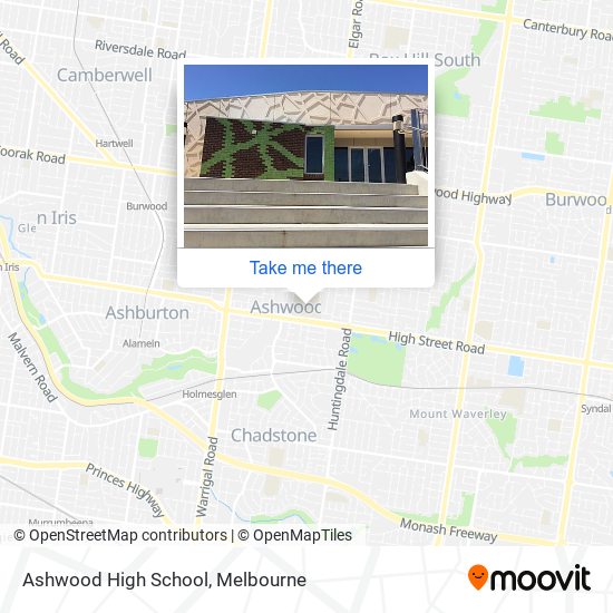 Mapa Ashwood High School