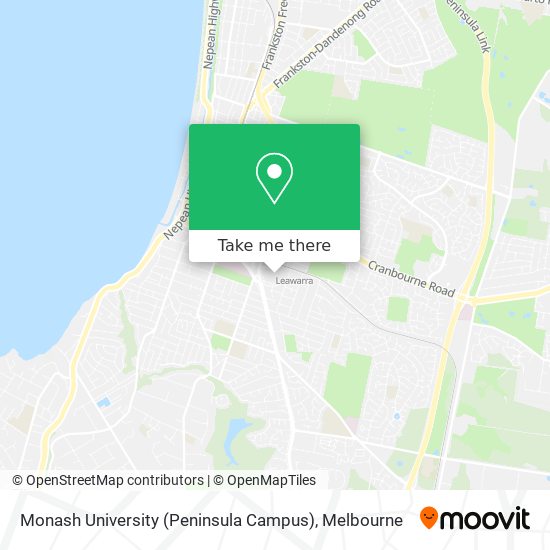Mapa Monash University (Peninsula Campus)