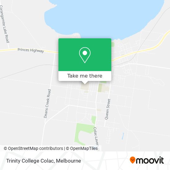 Trinity College Colac map