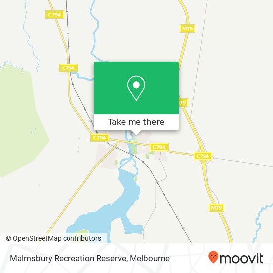 Mapa Malmsbury Recreation Reserve