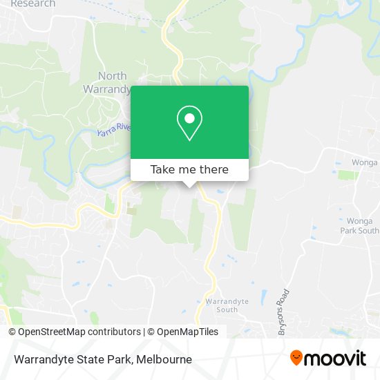 Warrandyte State Park map