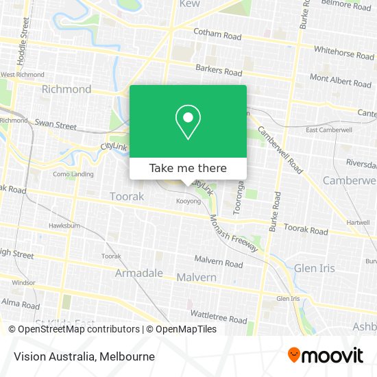 Mapa Vision Australia