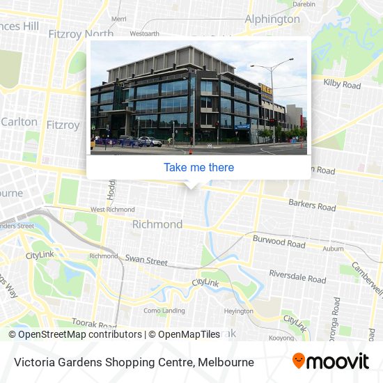 Mapa Victoria Gardens Shopping Centre