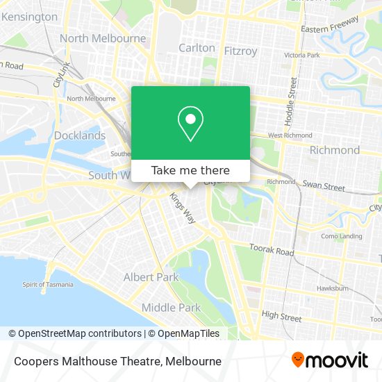 Mapa Coopers Malthouse Theatre