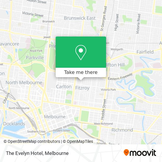 The Evelyn Hotel map