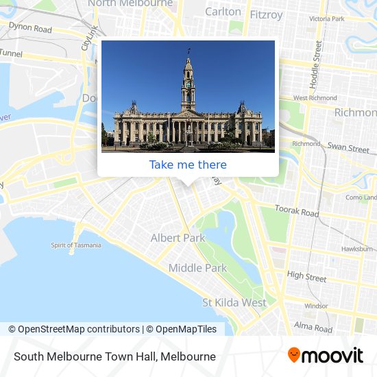 South Melbourne Town Hall map