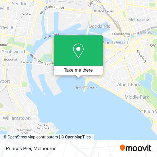 Princes Pier map