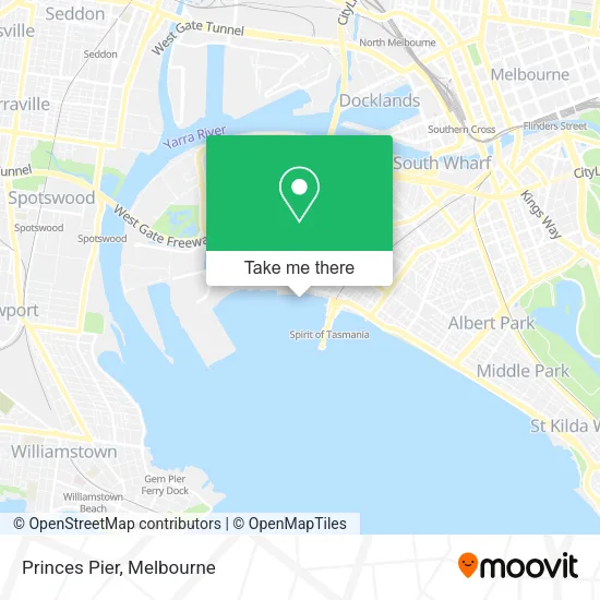 Princes Pier map