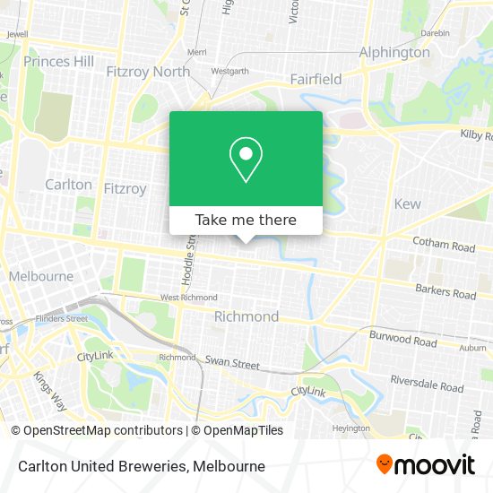 Carlton United Breweries map