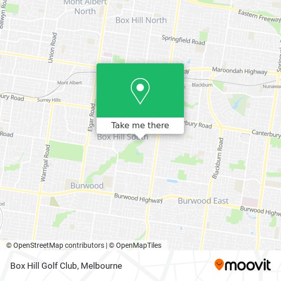 Box Hill Golf Club map