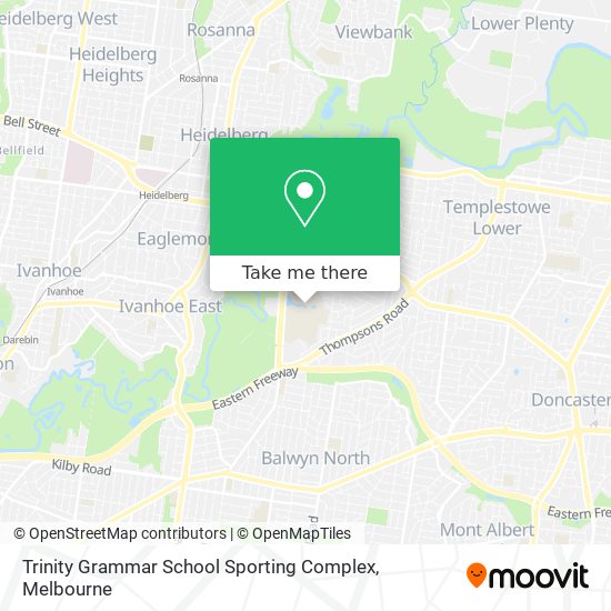 Mapa Trinity Grammar School Sporting Complex