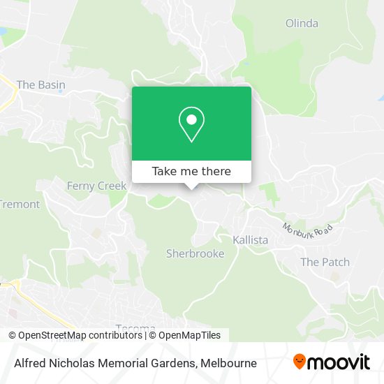 Mapa Alfred Nicholas Memorial Gardens