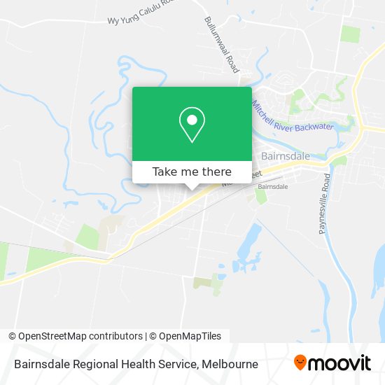 Bairnsdale Regional Health Service map