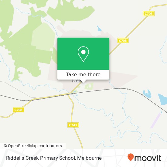 Mapa Riddells Creek Primary School