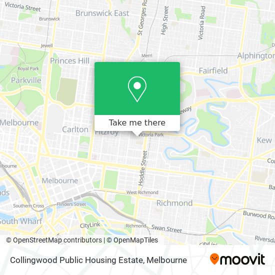 Collingwood Public Housing Estate map