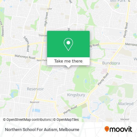 Northern School For Autism map