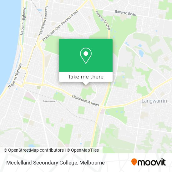 Mcclelland Secondary College map