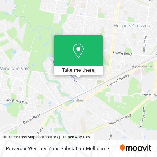 Powercor Werribee Zone Substation map