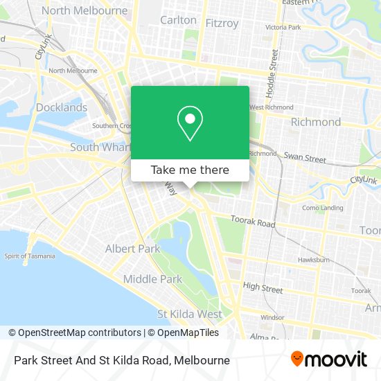 Park Street And St Kilda Road map