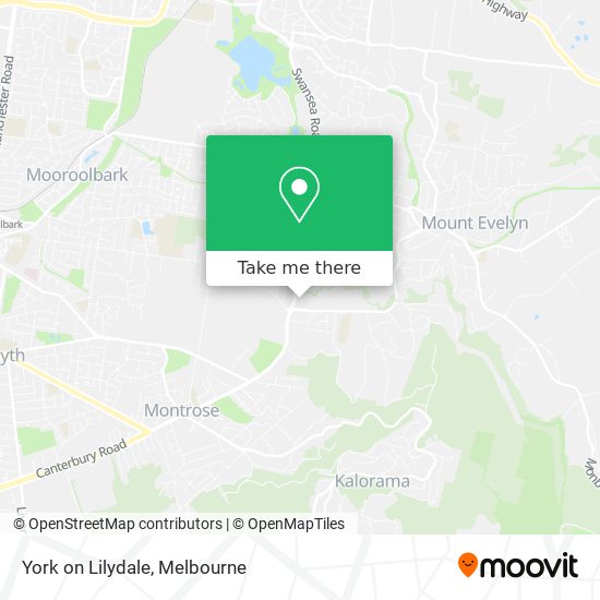 Mapa York on Lilydale