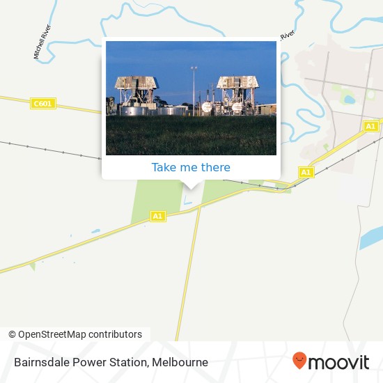Bairnsdale Power Station map
