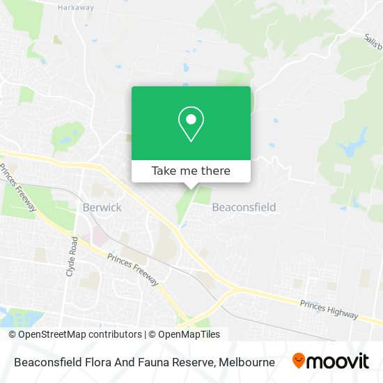 Beaconsfield Flora And Fauna Reserve map