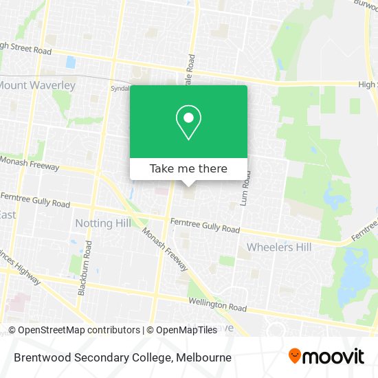 Brentwood Secondary College map