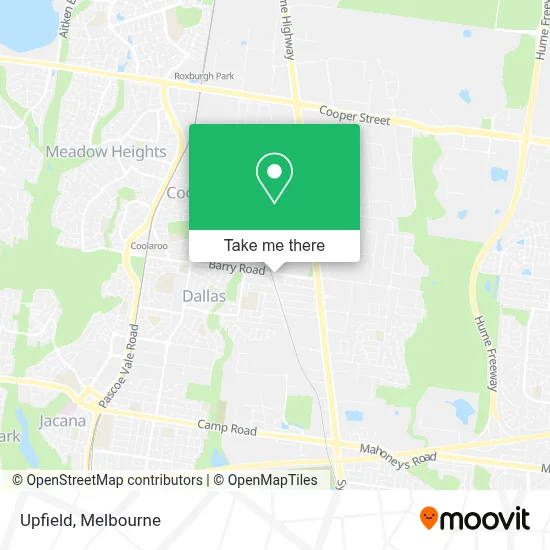 Mapa Upfield