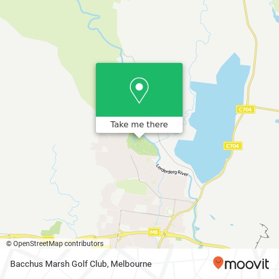 Bacchus Marsh Golf Club map