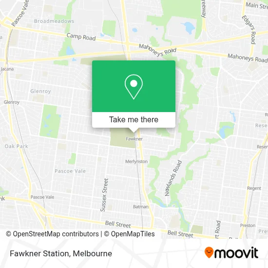 Mapa Fawkner Station