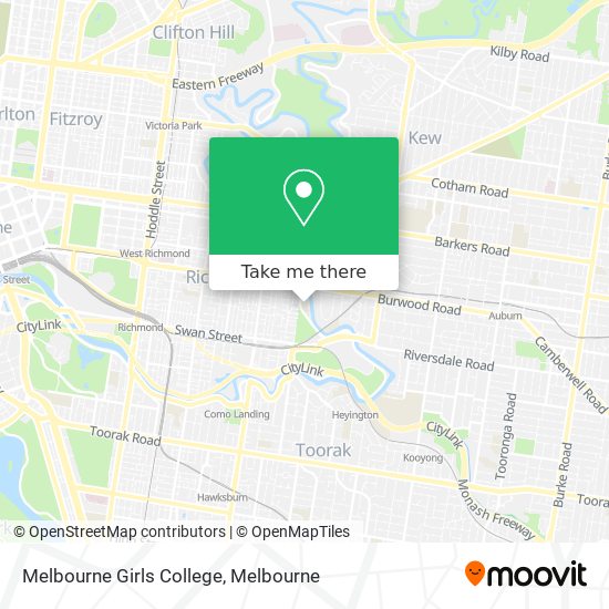 Melbourne Girls College map