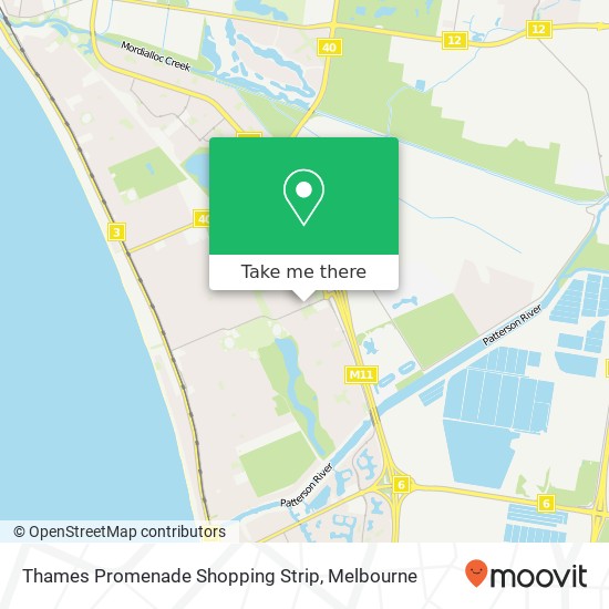 Thames Promenade Shopping Strip map