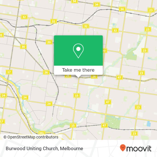 Burwood Uniting Church map