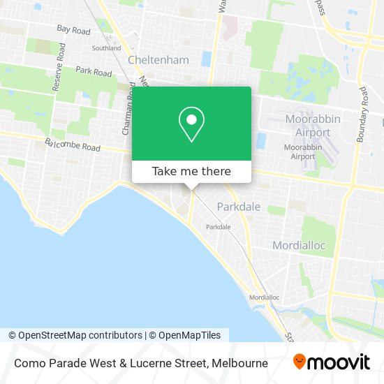 Como Parade West & Lucerne Street map