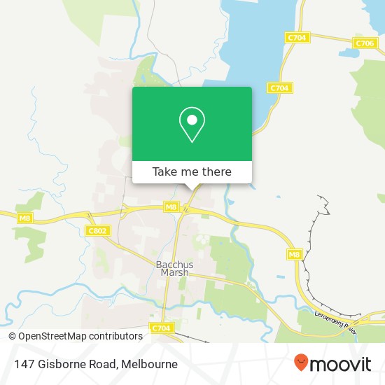 Mapa 147 Gisborne Road