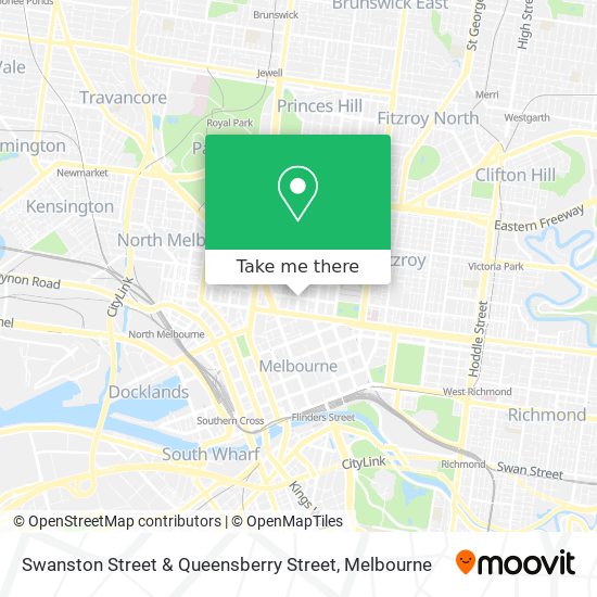 Swanston Street & Queensberry Street map