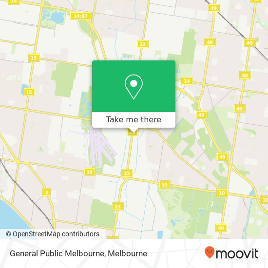 Mapa General Public Melbourne, 366-368 Boundary Rd Dingley Village VIC