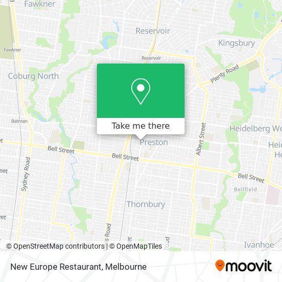 New Europe Restaurant map