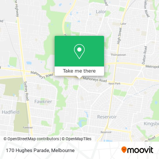 170 Hughes Parade map