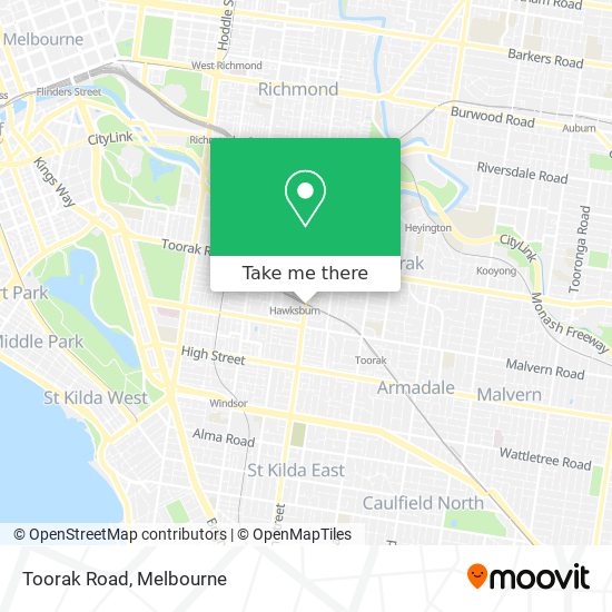 Toorak Road map