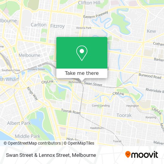 Swan Street & Lennox Street map