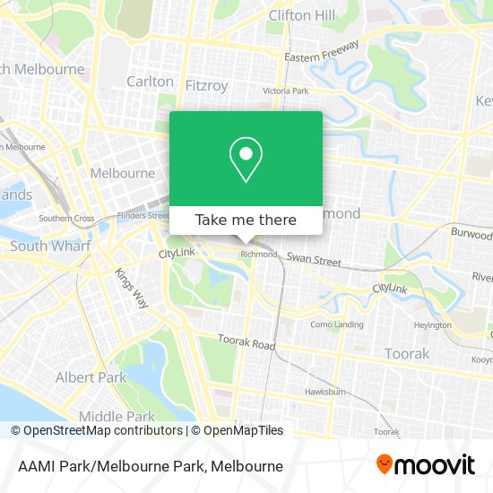Mapa AAMI Park/Melbourne Park