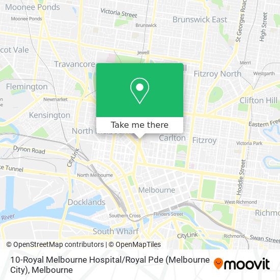 10-Royal Melbourne Hospital / Royal Pde (Melbourne City) map